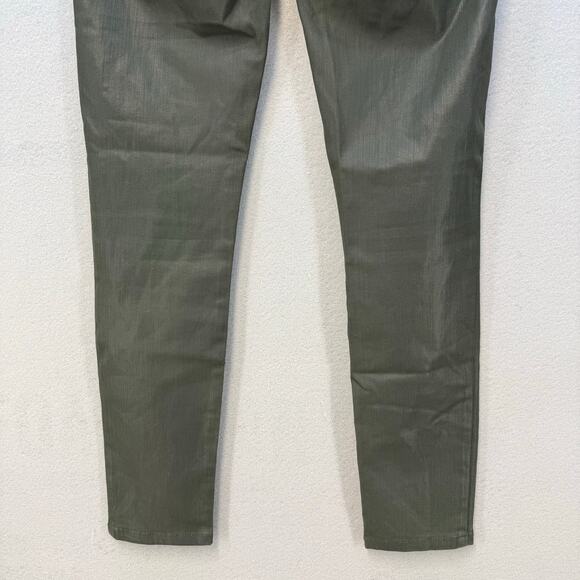EUC Joe's Pant Women's 27 (4) Olive Green Coated Denim Skinny Leg Mid Rise EUC - Picture 5 of 14